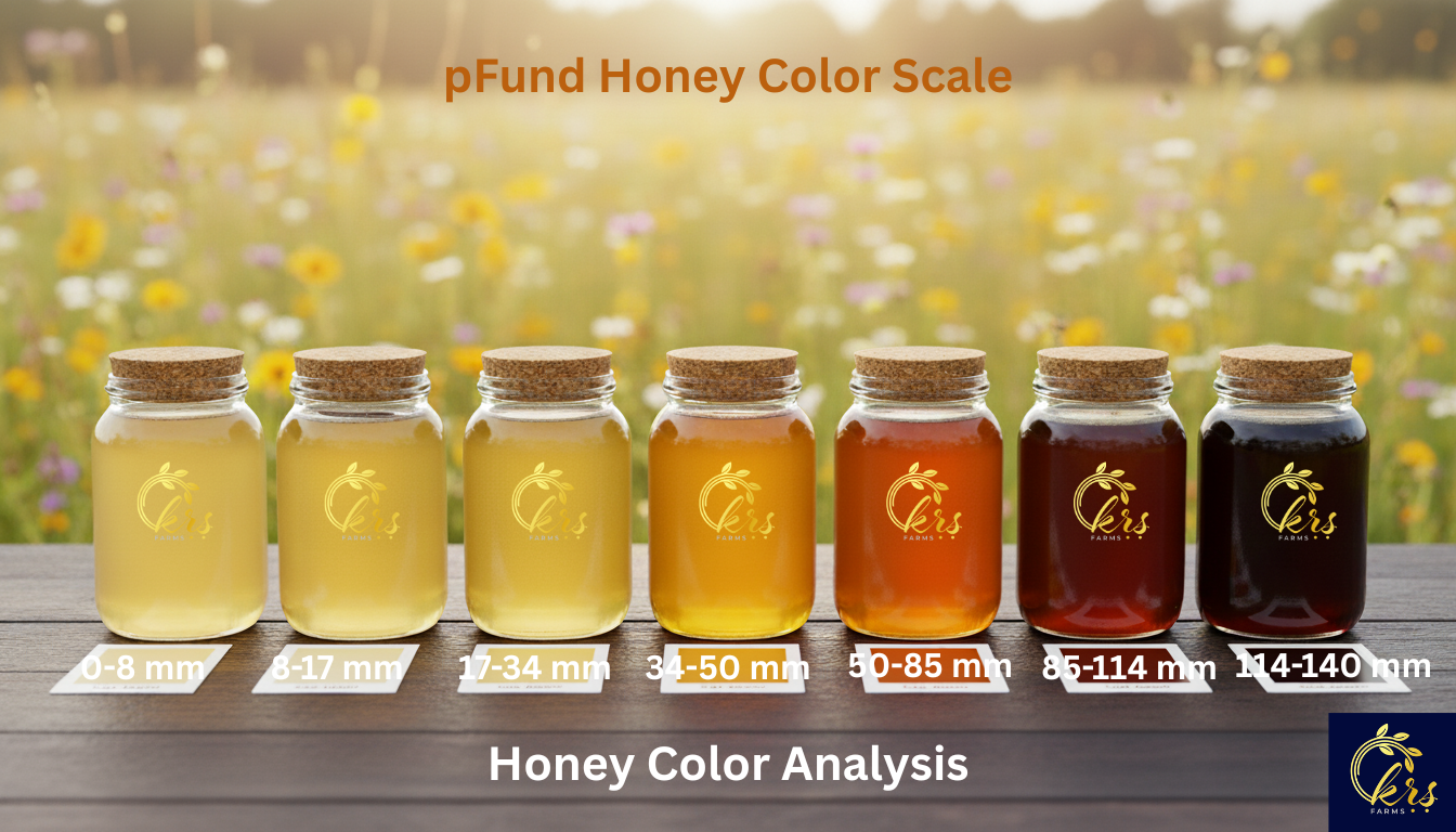 Understanding the Honey Color Chart KRS FARMS Kashmiri Acacia Honey