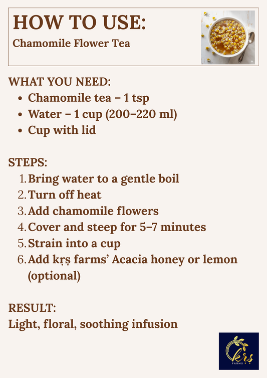 KRS FARMS - Dried Chamomile Flower Tea - Himalayan Range