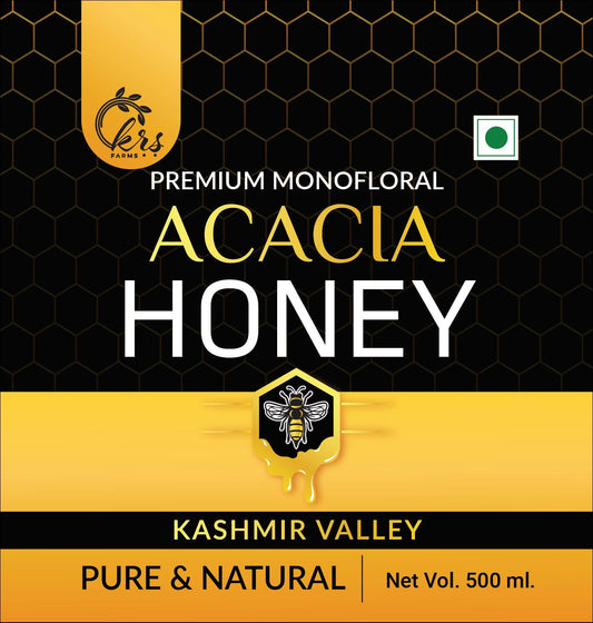 Pure Monofloral Kashmiri Acacia Honey - 500 ml