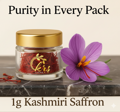 Premium Kashmiri Saffron 1 Gram | 100% Authentic with Lab Reports
