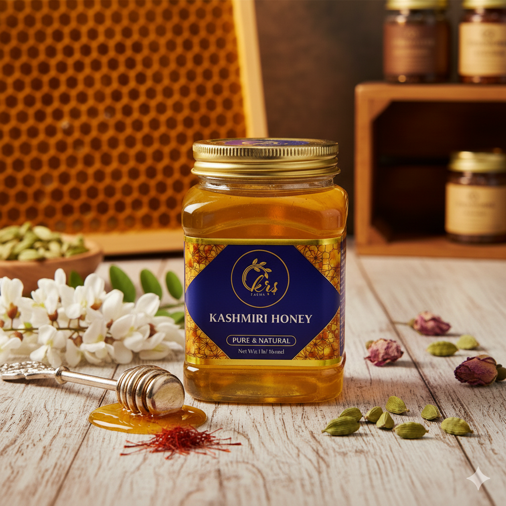100% Pure Monofloral Kashmiri Acacia Honey - 500 ml