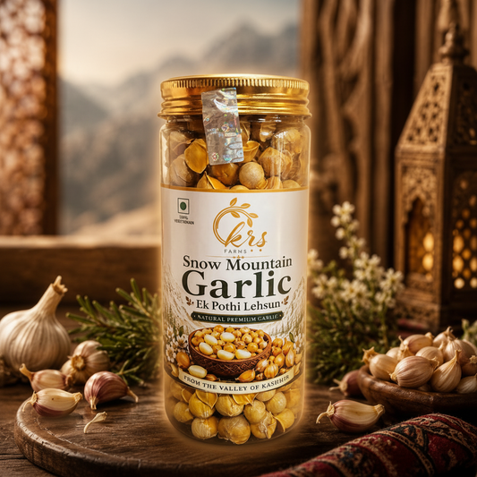 Kashmiri Garlic | Snow Mountain Garlic | 250 Grams | Ek Pothi Lehsun
