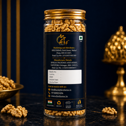 KRS FARMS Premium Deluxe Walnut Kernels | Walnuts without Shell | Kagzi Akhrot Giri | Dry Fruits, Healthy Snacks | Natural Walnut Kernels | Rich in Protein, Iron & Source of Omega-3