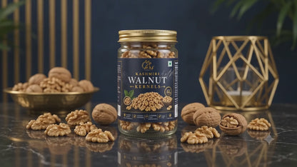 KRS FARMS Premium Deluxe Walnut Kernels | Walnuts without Shell | Kagzi Akhrot Giri | Dry Fruits, Healthy Snacks | Natural Walnut Kernels | Rich in Protein, Iron & Source of Omega-3